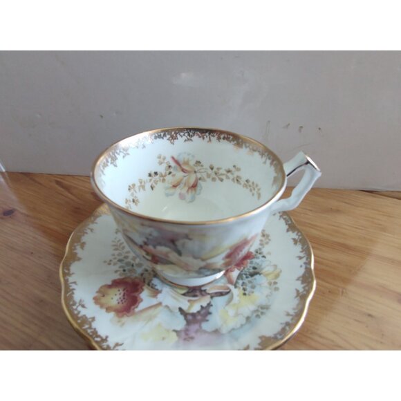 Vintage Aynsley Tea Cup & Saucer Set Orchid design 1950's - Picture 2 of 16
